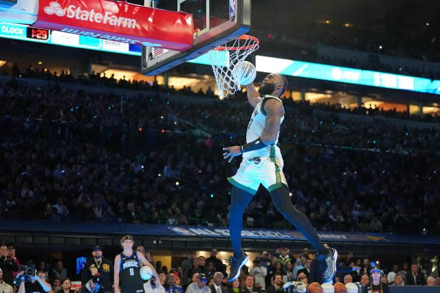 In The 2024 NBA Slam Dunk Contest, Jaylen Brown Loses Against Mac ...